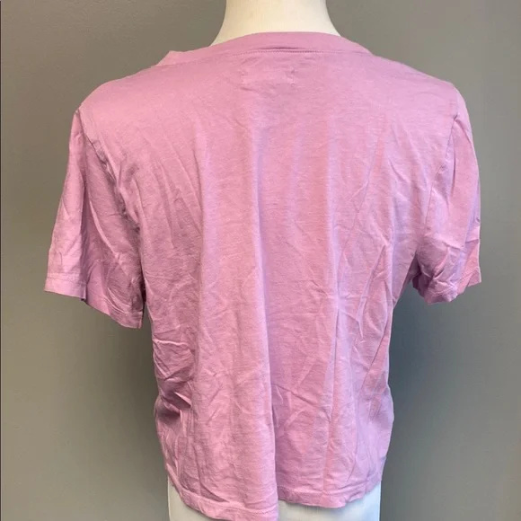 Madewell Pink Crop Relaxed Tee - Picture 5 of 5